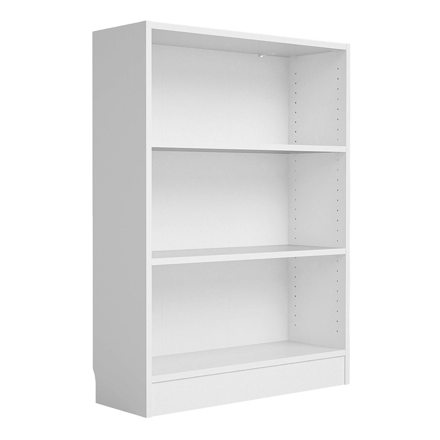 Basic Low Wide Bookcase (2 Shelves) White